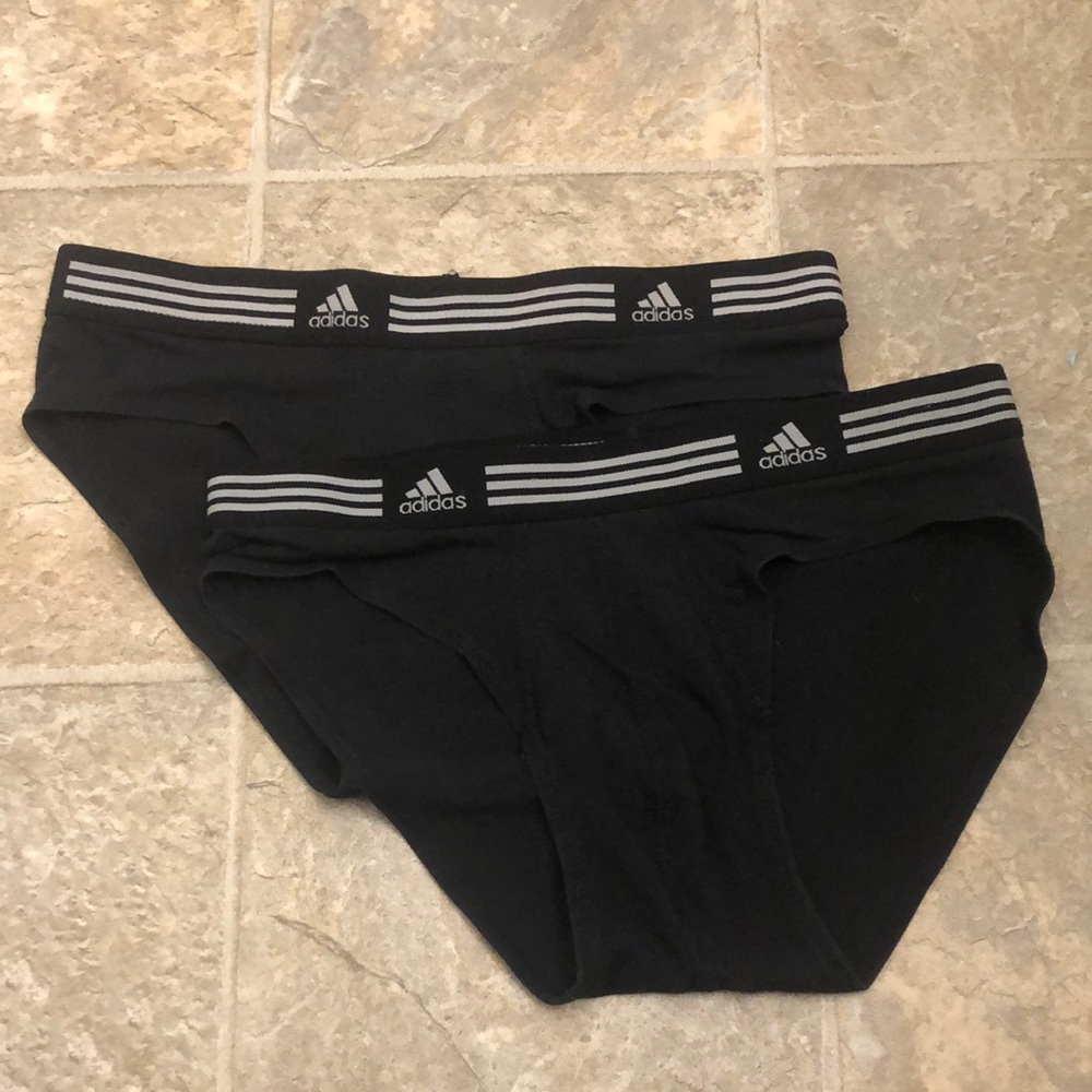 ADIDAS, sport briefs, 2 pack, size SMALL, black